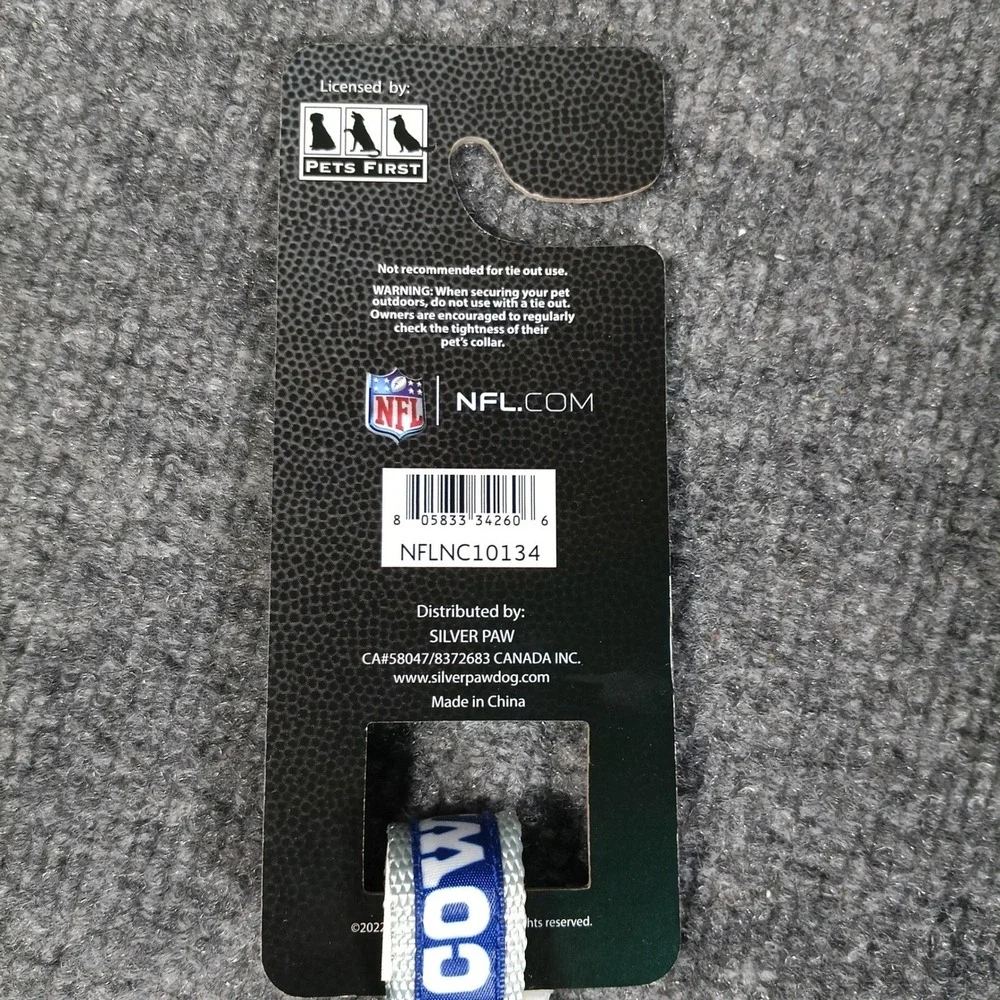 Dallas Cowboys Dog Leash O/S Blue Silver NFL Team Gear Pets First